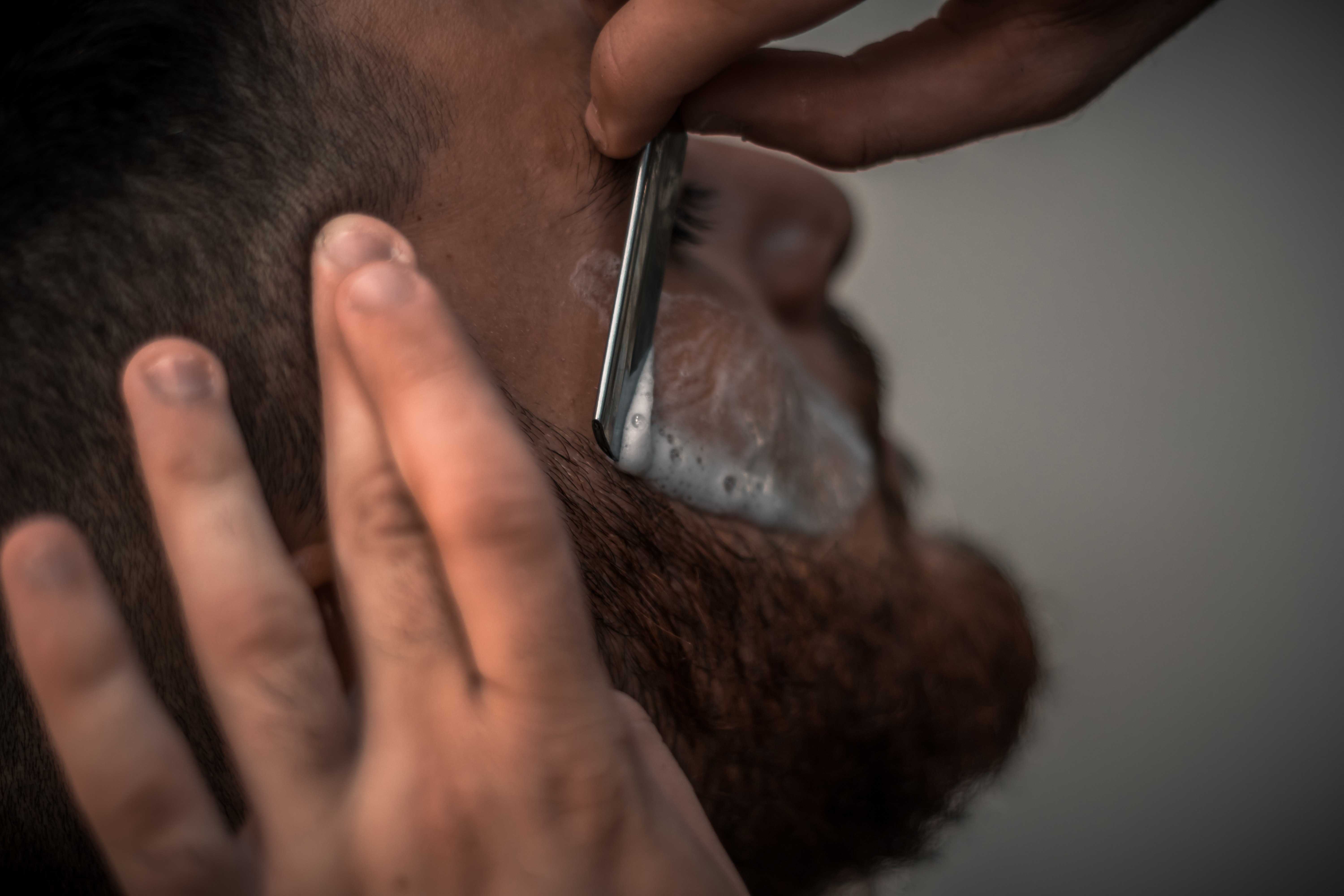 Customer getting a haircut