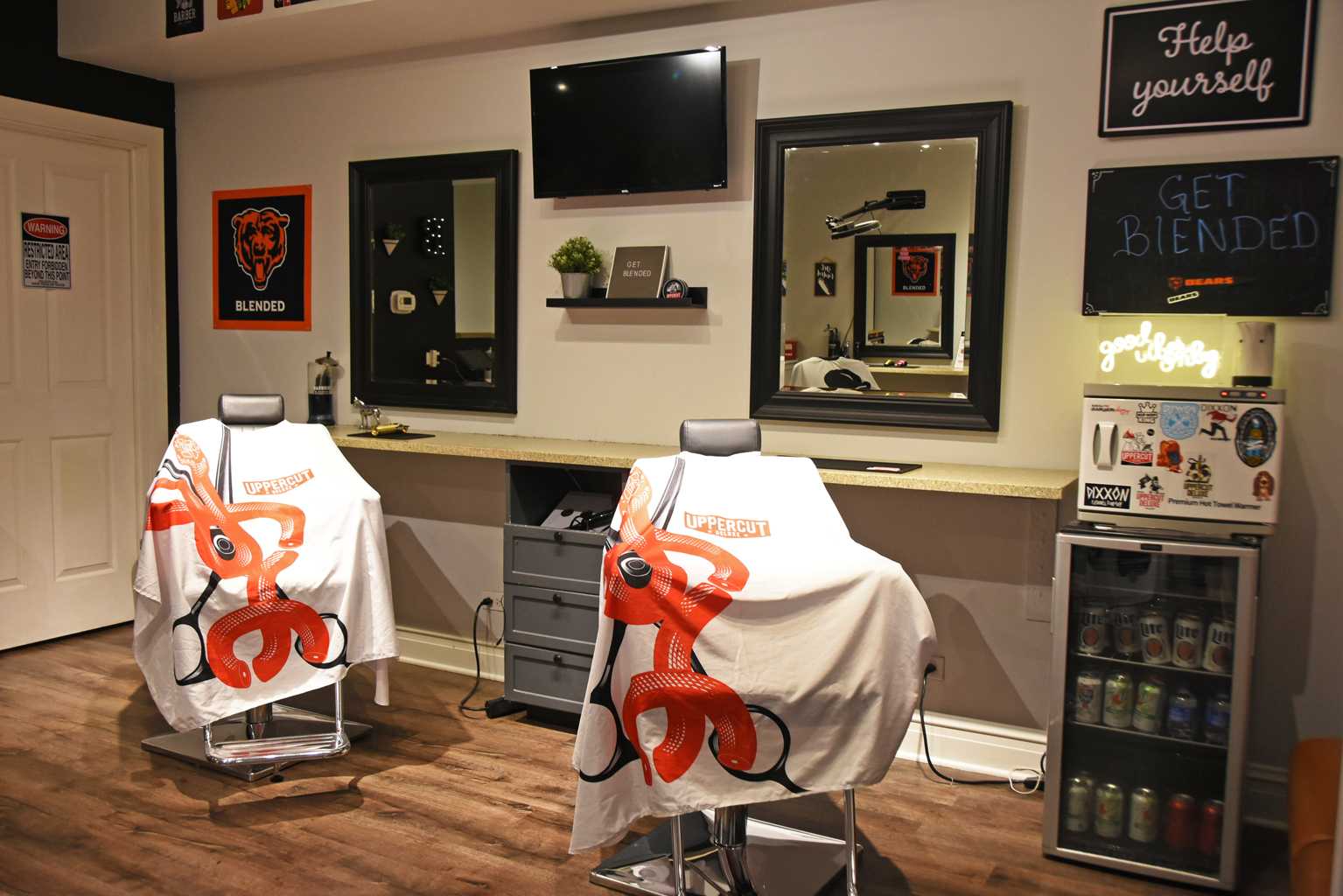 Interior shot of Blended Barbershop